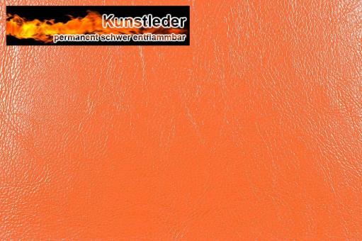 Bezugs-Lederimitat Maritimo - permanent schwer entflammbar Orange